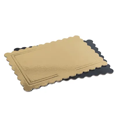 Travessa Cartão Dourada 20x30 cm