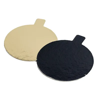 Disco Ouro / Preto 8 cm